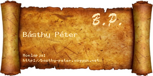 Básthy Péter névjegykártya